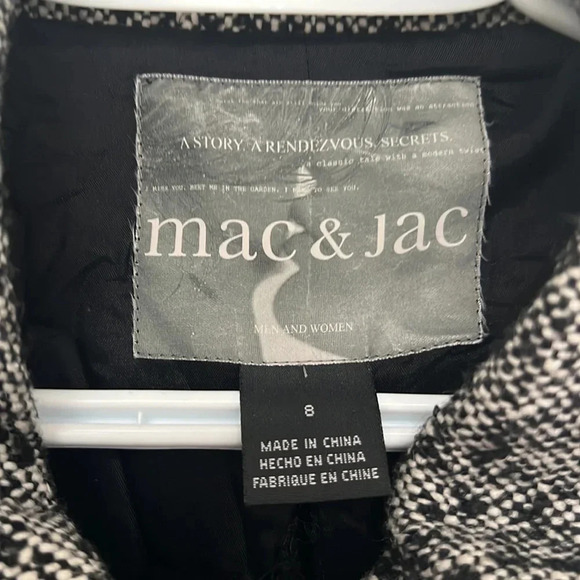 Mac  & Jac Tweed Salt & Pepper Coat | Women’s Size 8 - Picture 2 of 7
